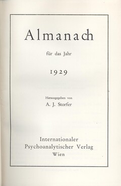 Almanach der Psychoanalyse, 1926–1938 (Reprint)